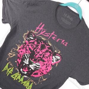 Def Leppard Hysteria Leopard Graphic Band T Shirt Mens L Rock Concert Tee